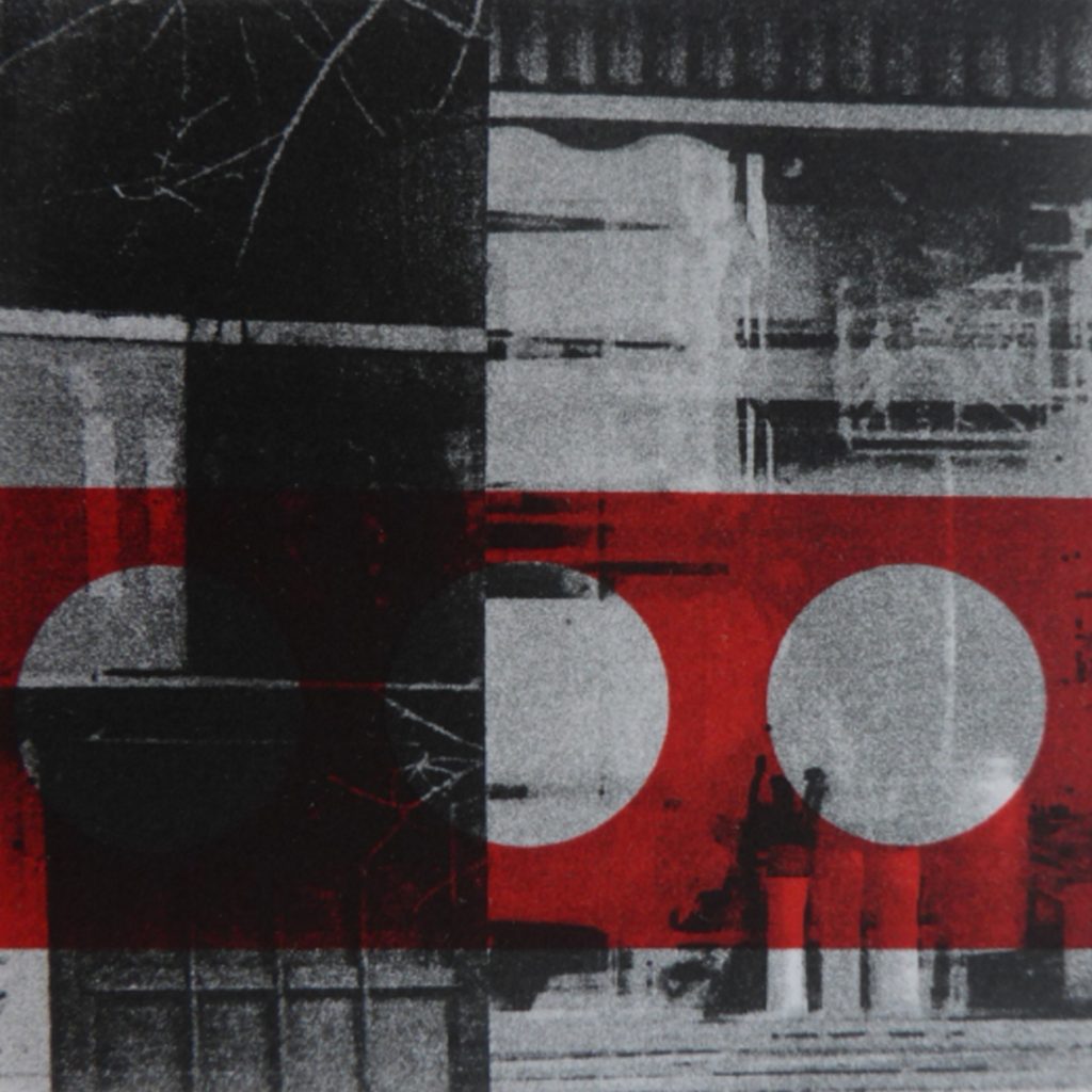 58-3 Poly-plate litho _ block print Reflections, Vienna