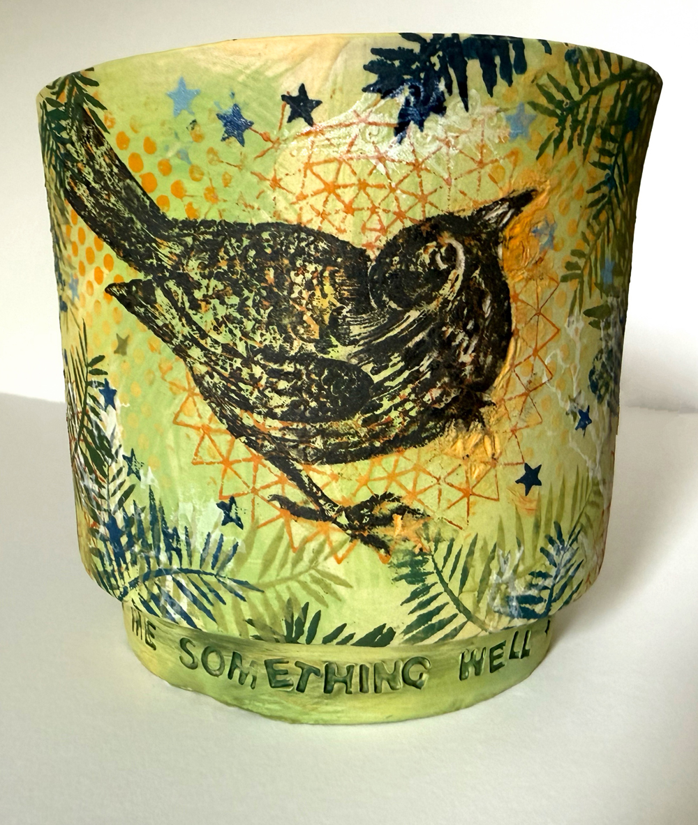 Sue Clegg - Blackbird Green Garden Vessel 