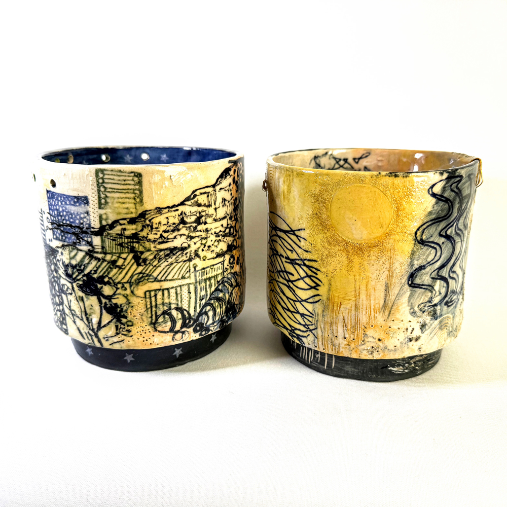 Sue Clegg - Coastal Memory Connections Diptych 